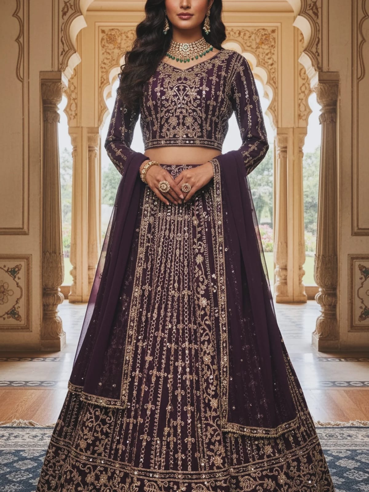 Amethyst Empress Lehenga