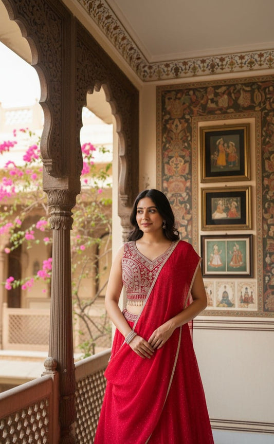 Ruby Radiance Saree