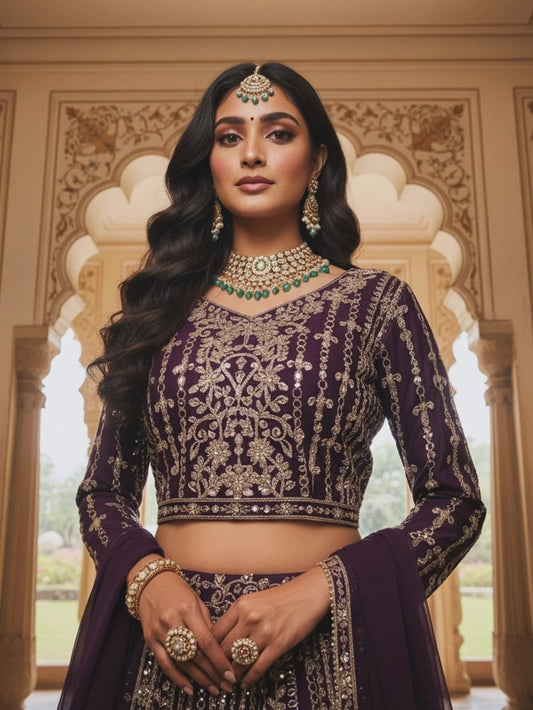 Amethyst Empress Lehenga